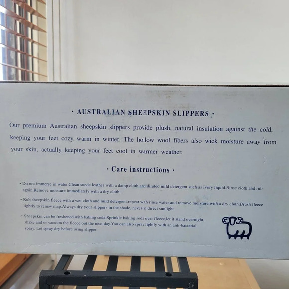 COPY - NWT- 100% GENUINE MEN’S AUSTRALIAN SHEEPSKIN SLIPPERS - (Men’s Size 12) - Picture 3 of 13